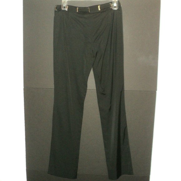 Gianfranco Ferre Italy Pants Women's Size 8 Black Straight Legs Rayon Blend - Picture 4 of 7